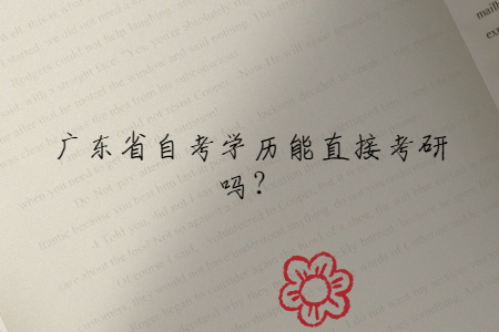 廣東省自考學(xué)歷能直接考研嗎？